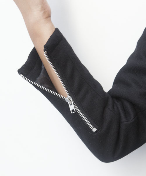 NANO universe（ナノユニバース）の「【BAILA12月号掲載】Schott/NU別注 ワンスターメルトンライダース（ライダースジャケット・レディース・ブラック/ネイビー/その他1・SMALL/MEDIUM）」の11枚目の写真