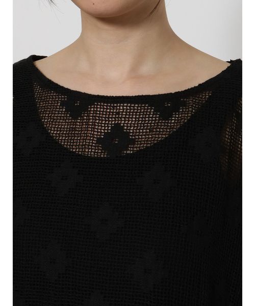 Ungrid（アングリッド）の「コットンネットマキシワンピース（ワンピース・レディース・ブラック/オフホワイト・FREE）」の5枚目の写真