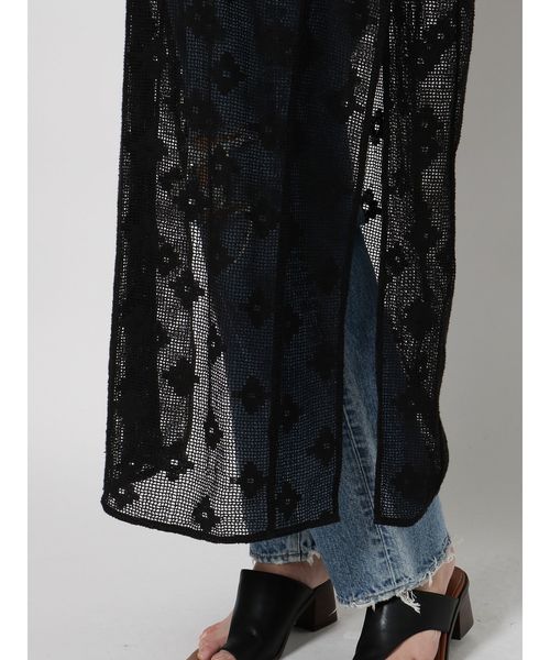 Ungrid（アングリッド）の「コットンネットマキシワンピース（ワンピース・レディース・ブラック/オフホワイト・FREE）」の12枚目の写真