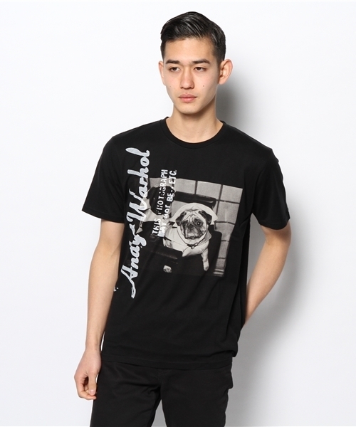 HYSTERIC GLAMOUR（ヒステリックグラマー）の「DOGS IN RAINCOATS プリント Tシャツ（Tシャツ/カットソー・メンズ・ホワイト/パープル/ブラック・LARGE/MEDIUM/SMALL）」の3枚目の写真