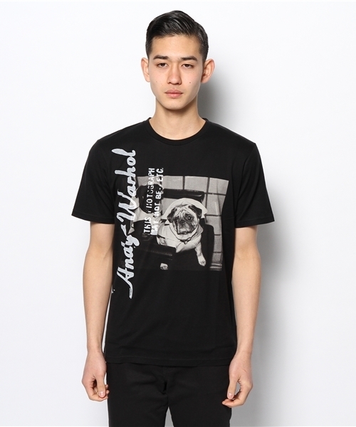 HYSTERIC GLAMOUR（ヒステリックグラマー）の「DOGS IN RAINCOATS プリント Tシャツ（Tシャツ/カットソー・メンズ・ホワイト/パープル/ブラック・LARGE/MEDIUM/SMALL）」の9枚目の写真