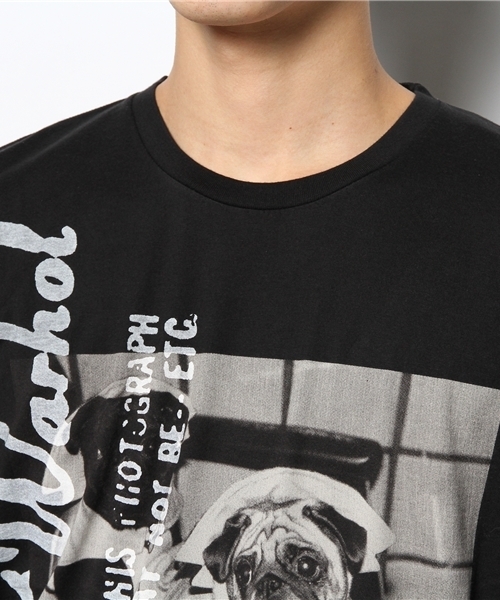 HYSTERIC GLAMOUR（ヒステリックグラマー）の「DOGS IN RAINCOATS プリント Tシャツ（Tシャツ/カットソー・メンズ・ホワイト/パープル/ブラック・LARGE/MEDIUM/SMALL）」の5枚目の写真