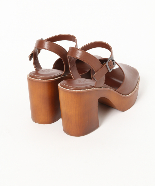 LOWRYS FARM（ローリーズファーム）の「ウッドヒールサンダル　840231（サンダル・レディース・ブラック/ブラウン・MEDIUM/LARGE）」の7枚目の写真