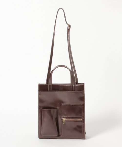 LOWRYS FARM（ローリーズファーム）の「２ＷＡＹタキノウポケットＢＡＧ　851982（ショルダーバッグ・レディース・ブラック/ブラウン/アイボリー・FREE）」の9枚目の写真