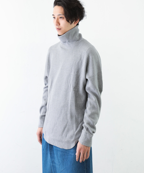 KAZUYUKI KUMAGAI ATTACHMENT（カズユキクマガイアタッチメント）の「SUPER140’S ウールワッフル タートルネックドルマンL/S（その他トップス・メンズ・オフホワイト/ブラック/グレー・3/1/2）」の17枚目の写真
