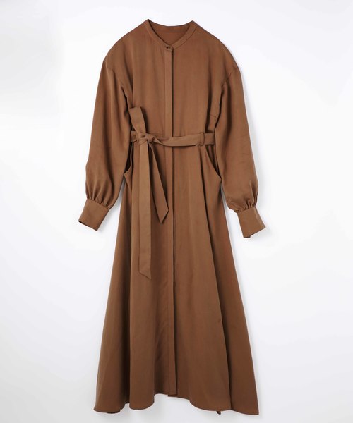 STUDIOUS（ステュディオス）の「【WEARISTA 田中亜希子 × STUDIOUS コラボ】ハイウエストツイルロングワンピース（ワンピース・レディース・ベージュ/ブラック/ブラウン・0/2）」の7枚目の写真