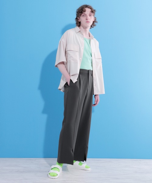 EMMA CLOTHES(エマクローズ)の「TRストレッチスーツ地 センタースリットタックワイドパンツ(その他パンツ・メンズ・ブラック/ブラック系その他/ブラウン系その他・S/M/L)」の19枚目の写真