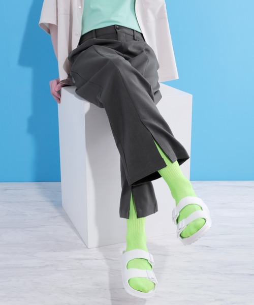 EMMA CLOTHES(エマクローズ)の「TRストレッチスーツ地 センタースリットタックワイドパンツ(その他パンツ・メンズ・ブラック/ブラック系その他/ブラウン系その他・S/M/L)」の20枚目の写真