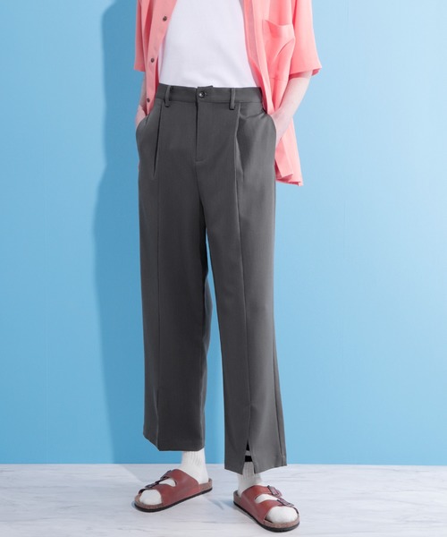 EMMA CLOTHES(エマクローズ)の「TRストレッチスーツ地 センタースリットタックワイドパンツ(その他パンツ・メンズ・ブラック/ブラック系その他/ブラウン系その他・S/M/L)」の18枚目の写真