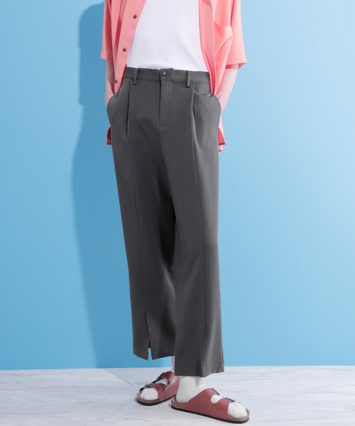 EMMA CLOTHES(エマクローズ)の「TRストレッチスーツ地 センタースリットタックワイドパンツ(その他パンツ・メンズ・ブラック/ブラック系その他/ブラウン系その他・S/M/L)」の16枚目の写真