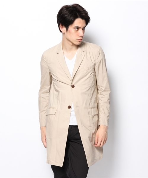 And A(アンドエー)の「LIGHT CHESTER COAT(チェスターコート・メンズ・オリーブ/サックスブルー/キャメル・44/42)」の3枚目の写真