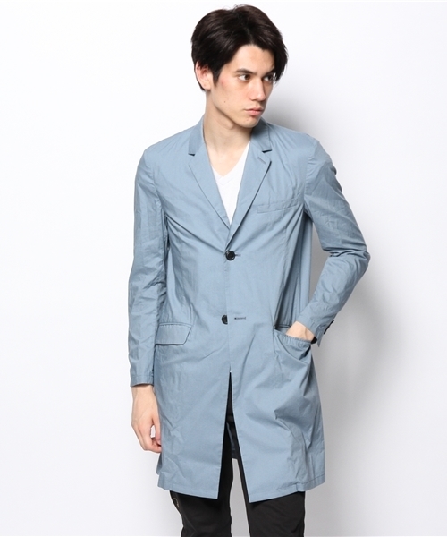 And A(アンドエー)の「LIGHT CHESTER COAT(チェスターコート・メンズ・オリーブ/サックスブルー/キャメル・44/42)」の1枚目の写真
