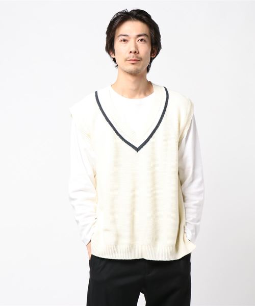 【Brunello Cucinelli】コットンニットベスト チルデン 48