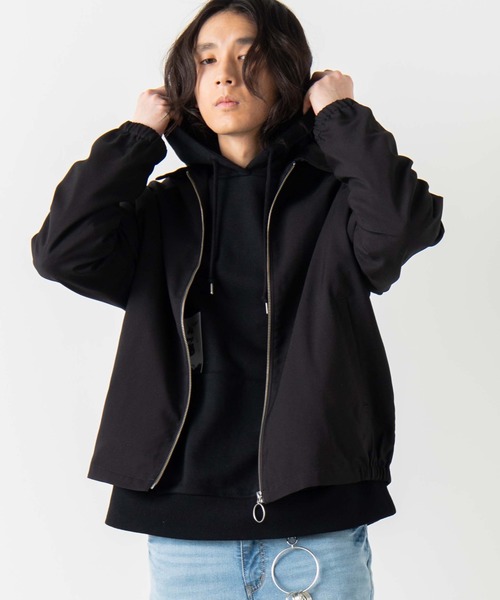 WEGO（ウィゴー）の「WEGO/【セットアップ対応商品】TRスウィングトップ/シャツジャケット（ブルゾン・メンズ・ブラック/ベージュ・MEDIUM/LARGE）」の2枚目の写真