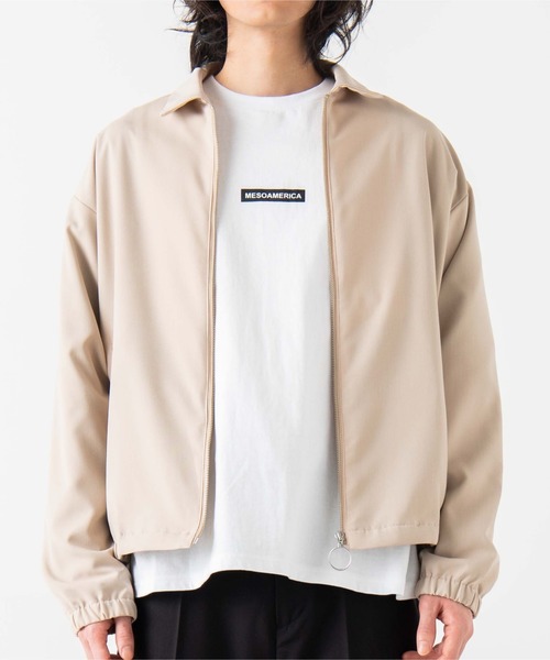 WEGO（ウィゴー）の「WEGO/【セットアップ対応商品】TRスウィングトップ/シャツジャケット（ブルゾン・メンズ・ブラック/ベージュ・MEDIUM/LARGE）」の16枚目の写真