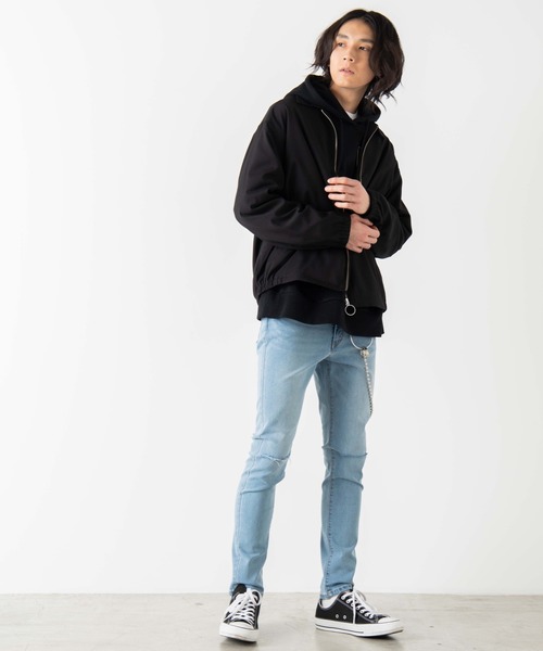 WEGO（ウィゴー）の「WEGO/【セットアップ対応商品】TRスウィングトップ/シャツジャケット（ブルゾン・メンズ・ブラック/ベージュ・MEDIUM/LARGE）」の17枚目の写真