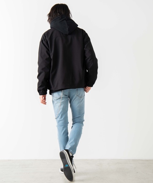 WEGO（ウィゴー）の「WEGO/【セットアップ対応商品】TRスウィングトップ/シャツジャケット（ブルゾン・メンズ・ブラック/ベージュ・MEDIUM/LARGE）」の8枚目の写真