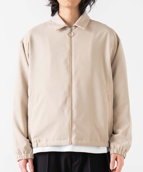 WEGO（ウィゴー）の「WEGO/【セットアップ対応商品】TRスウィングトップ/シャツジャケット（ブルゾン・メンズ・ブラック/ベージュ・MEDIUM/LARGE）」の12枚目の写真