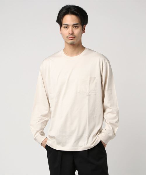 handvaerk（ハンドバーク）の「handvaerk / ハンドバーグ　ロングスリーブTEE（Tシャツ/カットソー・メンズ・ホワイト/スカイブルー/ブラック/ナチュラル・M/L）」の3枚目の写真