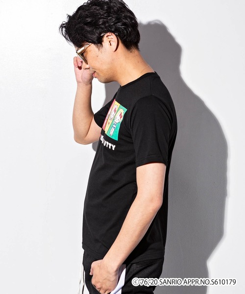 SHIFFON(シフォン)の「CYBERJAPAN DANCERS(サイバージャパンダンサーズ) KANAEデザイン【HELLO KITTY】Tシャツ(Tシャツ/カットソー・レディース・ホワイト/ブラック・M/L/XL)」の7枚目の写真