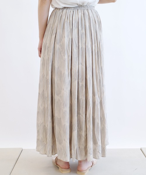 DouDou（ドゥドゥ）の「プリントタックギャザースカート（スカート・レディース・ベージュ/サックスブルー・FREE）」の18枚目の写真