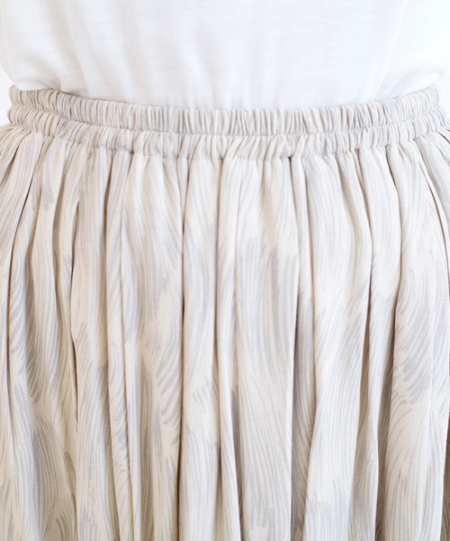 DouDou（ドゥドゥ）の「プリントタックギャザースカート（スカート・レディース・ベージュ/サックスブルー・FREE）」の21枚目の写真