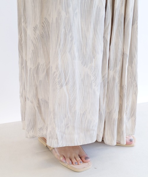 DouDou（ドゥドゥ）の「プリントタックギャザースカート（スカート・レディース・ベージュ/サックスブルー・FREE）」の15枚目の写真