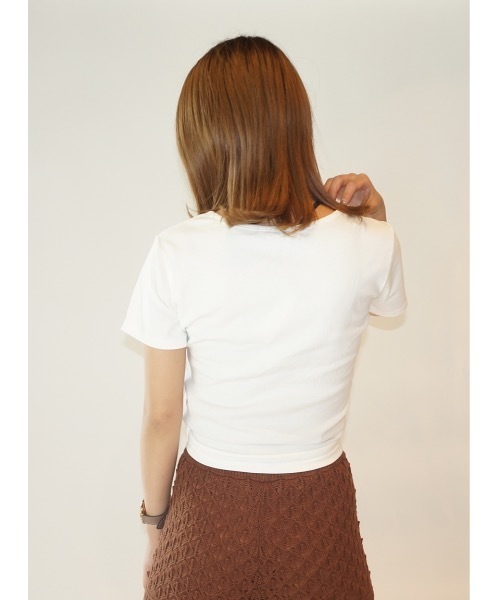 one way（ワンウェイ）の「フロントドロストギャザートップス（Tシャツ/カットソー・レディース・ホワイト/ブラック/ベージュ/ライトグリーン・FREE）」の6枚目の写真