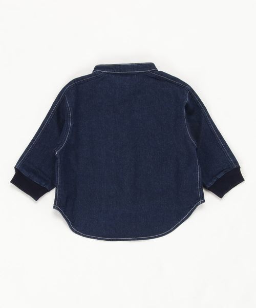MAKE YOUR DAY（メイクユアデイ）の「デニム/チノ バンドカラーシャツ■80～140cm（シャツ/ブラウス・キッズ・ベージュ/ネイビー/カーキ・90/100/110/120/80/130/140）」の16枚目の写真