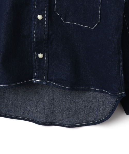 MAKE YOUR DAY（メイクユアデイ）の「デニム/チノ バンドカラーシャツ■80～140cm（シャツ/ブラウス・キッズ・ベージュ/ネイビー/カーキ・90/100/110/120/80/130/140）」の15枚目の写真