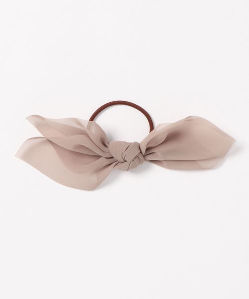 flower(フラワー)の「エアリーリボンゴム(ヘアゴム・レディース・ブラック/ベージュ/グレー/アイボリー・FREE)」の8枚目の写真