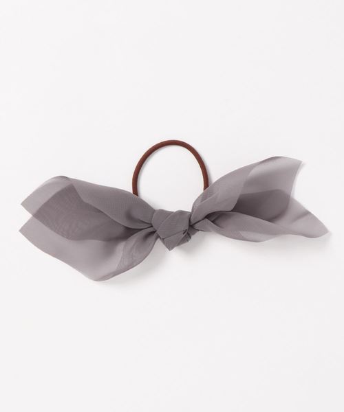 flower(フラワー)の「エアリーリボンゴム(ヘアゴム・レディース・ブラック/ベージュ/グレー/アイボリー・FREE)」の7枚目の写真