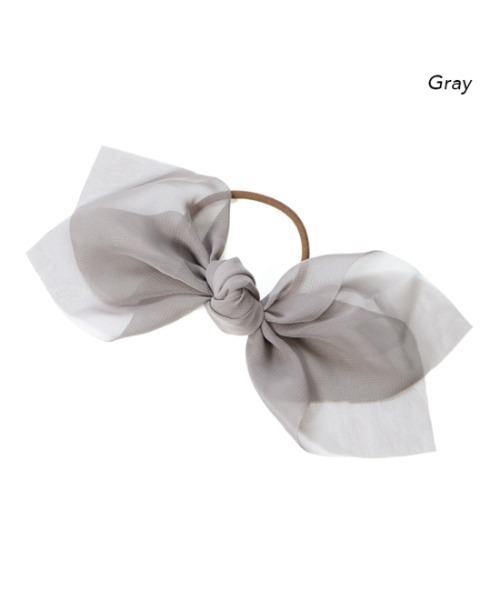 flower(フラワー)の「エアリーリボンゴム(ヘアゴム・レディース・ブラック/ベージュ/グレー/アイボリー・FREE)」の16枚目の写真