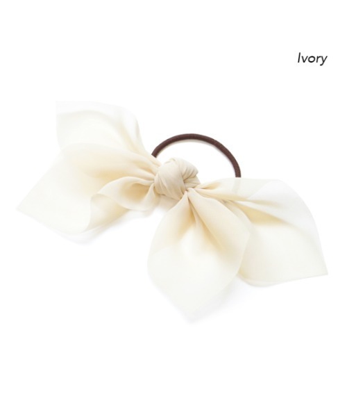 flower(フラワー)の「エアリーリボンゴム(ヘアゴム・レディース・ブラック/ベージュ/グレー/アイボリー・FREE)」の18枚目の写真