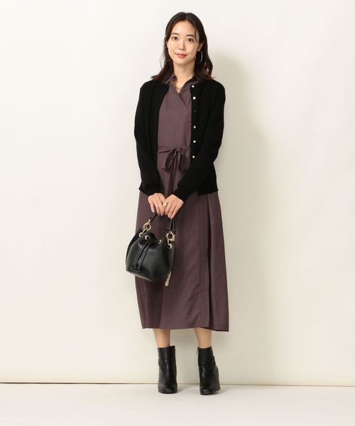 SHIPS any（シップス エニィ）の「SHIPS any:ジオメトリックシャツワンピース◇（シャツワンピース・レディース・キャメル/ピンク・ONE SIZE）」の3枚目の写真