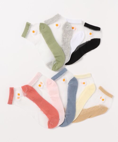 セール 9足セット レディース フラワー刺繍 シースルーソックス ソックス 靴下 C R E A M クリーム のファッション通販 Zozotown