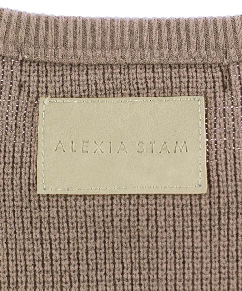 カットソー(長袖/七分) ALEXIA STAM - Round Hem Waffle Top Mocha ALEXIA STAM（アリシアスタン）の「Round Hem Waffle Top