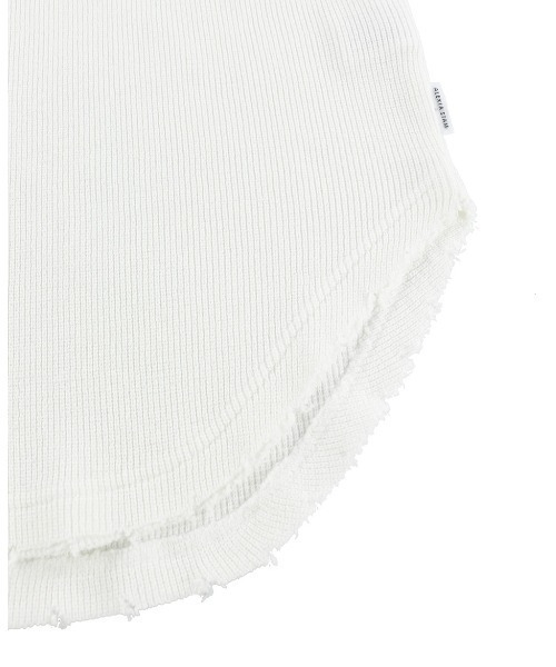 ALEXIA STAM（アリシアスタン）の「Round Hem Waffle Top/ラウンドヘムワッフルトップ（Tシャツ/カットソー・レディース・アイボリー/モカ/ネイビー・FREE）」の20枚目の写真