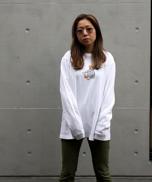 CHARI&CO(チャリアンドコー)の「【CHARI&CO】THE BEAR L/S TEE(Tシャツ/カットソー・メンズ・ホワイト/ブラック/グレー・MEDIUM/LARGE/X-LARGE)」の11枚目の写真