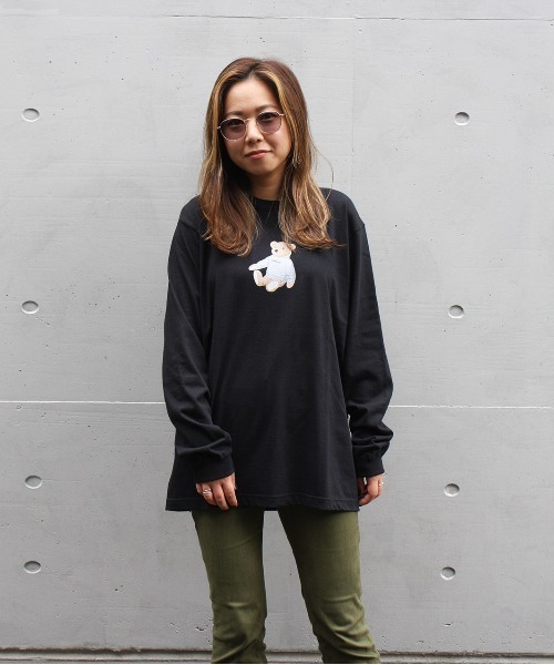 CHARI&CO(チャリアンドコー)の「【CHARI&CO】THE BEAR L/S TEE(Tシャツ/カットソー・メンズ・ホワイト/ブラック/グレー・MEDIUM/LARGE/X-LARGE)」の12枚目の写真