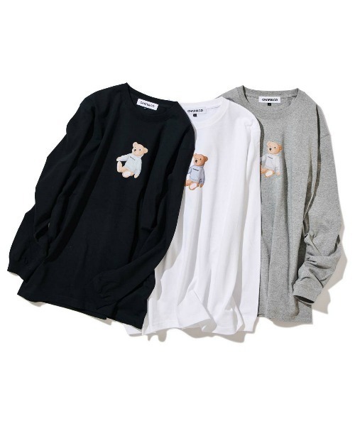 CHARI&CO(チャリアンドコー)の「【CHARI&CO】THE BEAR L/S TEE(Tシャツ/カットソー・メンズ・ホワイト/ブラック/グレー・MEDIUM/LARGE/X-LARGE)」の4枚目の写真