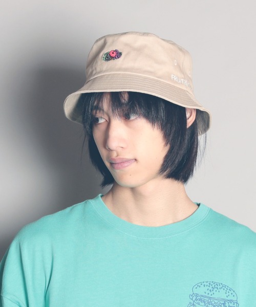 FRUIT OF THE LOOM（フルーツオブザルーム）の「【FRUIT OF THE LOOM/フルーツオブザルーム】FTL EMB BUCKET HAT/刺繍バケットハット（ハット・メンズ・ホワイト/ブラック/ベージュ・FREE）」の10枚目の写真