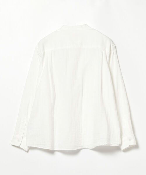 Ray BEAMS(レイビームス)の「DANTON / ノーカラー シャツ(シャツ/ブラウス・レディース・ホワイト/ライトブルー・38/36)」の8枚目の写真