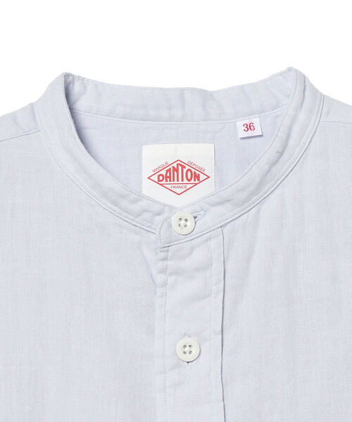 Ray BEAMS(レイビームス)の「DANTON / ノーカラー シャツ(シャツ/ブラウス・レディース・ホワイト/ライトブルー・38/36)」の13枚目の写真