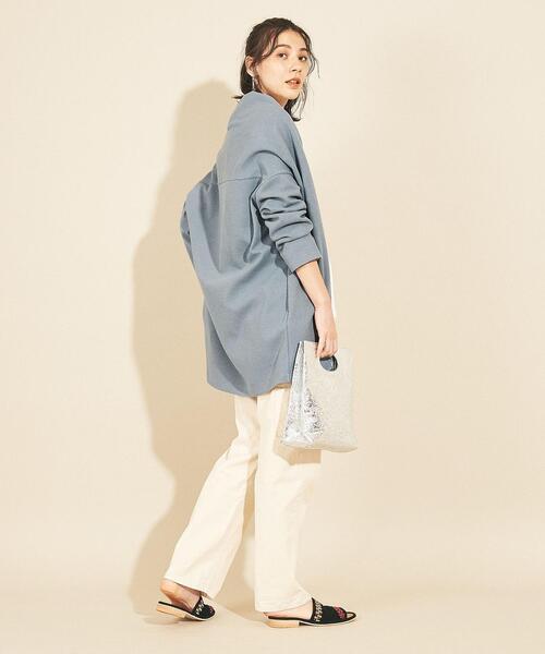 BEAUTY&YOUTH UNITED ARROWS（ビューティーアンドユースユナイテッドアローズ）の「【WEB限定】by∴ ブークレダブルフェイスガウン（カーディガン/ボレロ・レディース・ネイビー/ライトグレー/ライトブルー/ライム・FREE）」の3枚目の写真