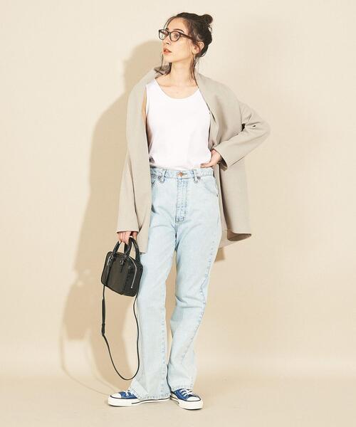 BEAUTY&YOUTH UNITED ARROWS（ビューティーアンドユースユナイテッドアローズ）の「【WEB限定】by∴ ブークレダブルフェイスガウン（カーディガン/ボレロ・レディース・ネイビー/ライトグレー/ライトブルー/ライム・FREE）」の5枚目の写真