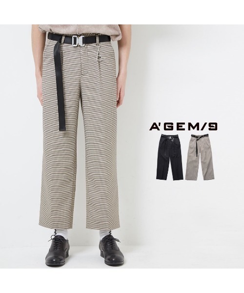 A‘gem 9（エージェムナイン）の「『A'GEM/9』ベルト付きワイドスラックス（スラックス・メンズ・ブラック/A・M/L）」の13枚目の写真