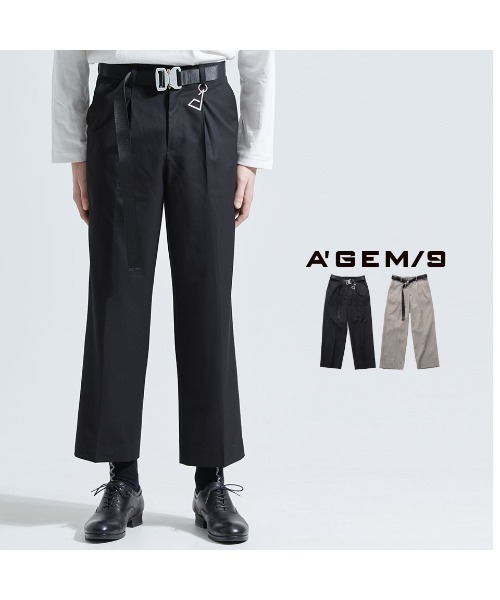 A‘gem 9（エージェムナイン）の「『A'GEM/9』ベルト付きワイドスラックス（スラックス・メンズ・ブラック/A・M/L）」の19枚目の写真