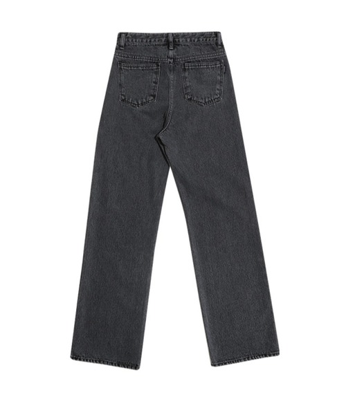 muahmuah（ムーアムーア）の「『muah muah/ムーアムーア』POINT RELAX FIT BLACK JEAN/ポイント リラックスフィット ブラックジーンズ（デニムパンツ・レディース・ブラック・S/M）」の5枚目の写真