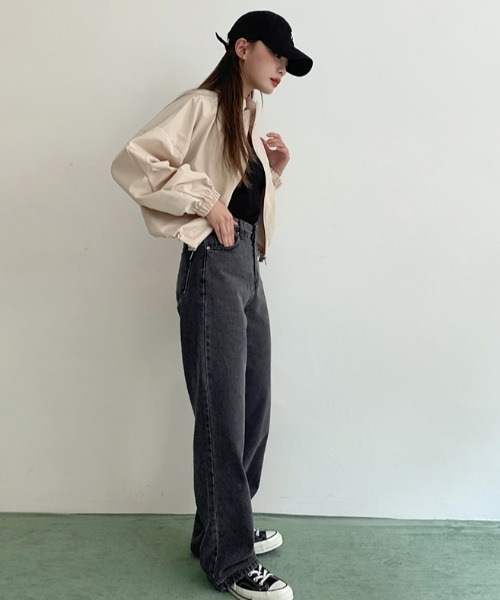 muahmuah（ムーアムーア）の「『muah muah/ムーアムーア』POINT RELAX FIT BLACK JEAN/ポイント リラックスフィット ブラックジーンズ（デニムパンツ・レディース・ブラック・S/M）」の3枚目の写真